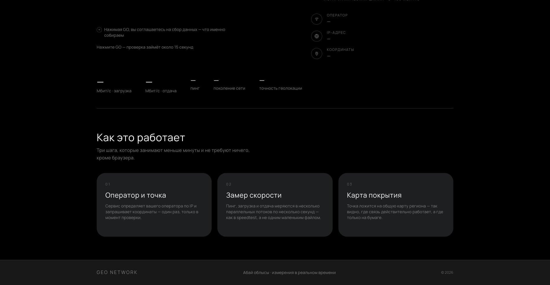 GEO NETWORK — screen 3